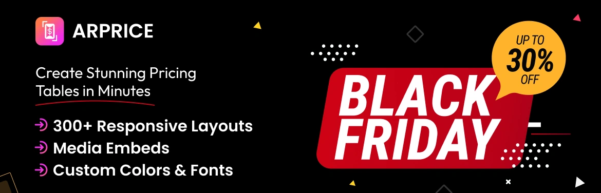 ARPrice Black Friday Sale