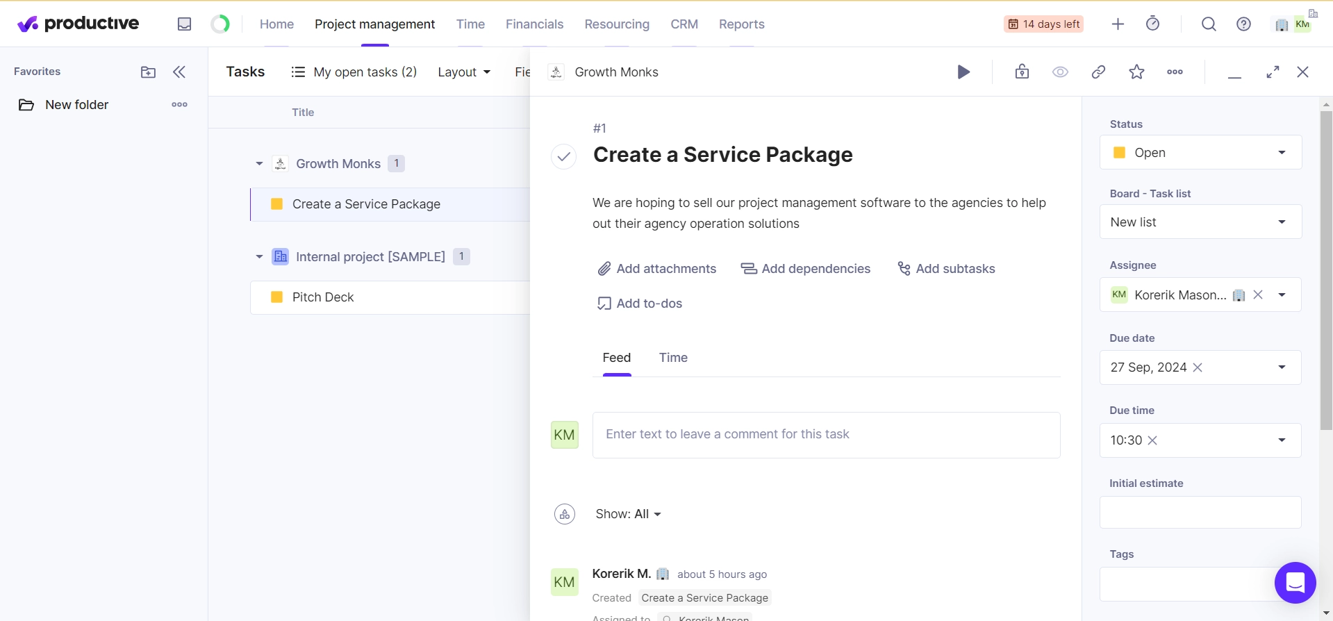 Productive io Project Management