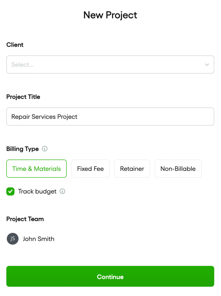 create a project now