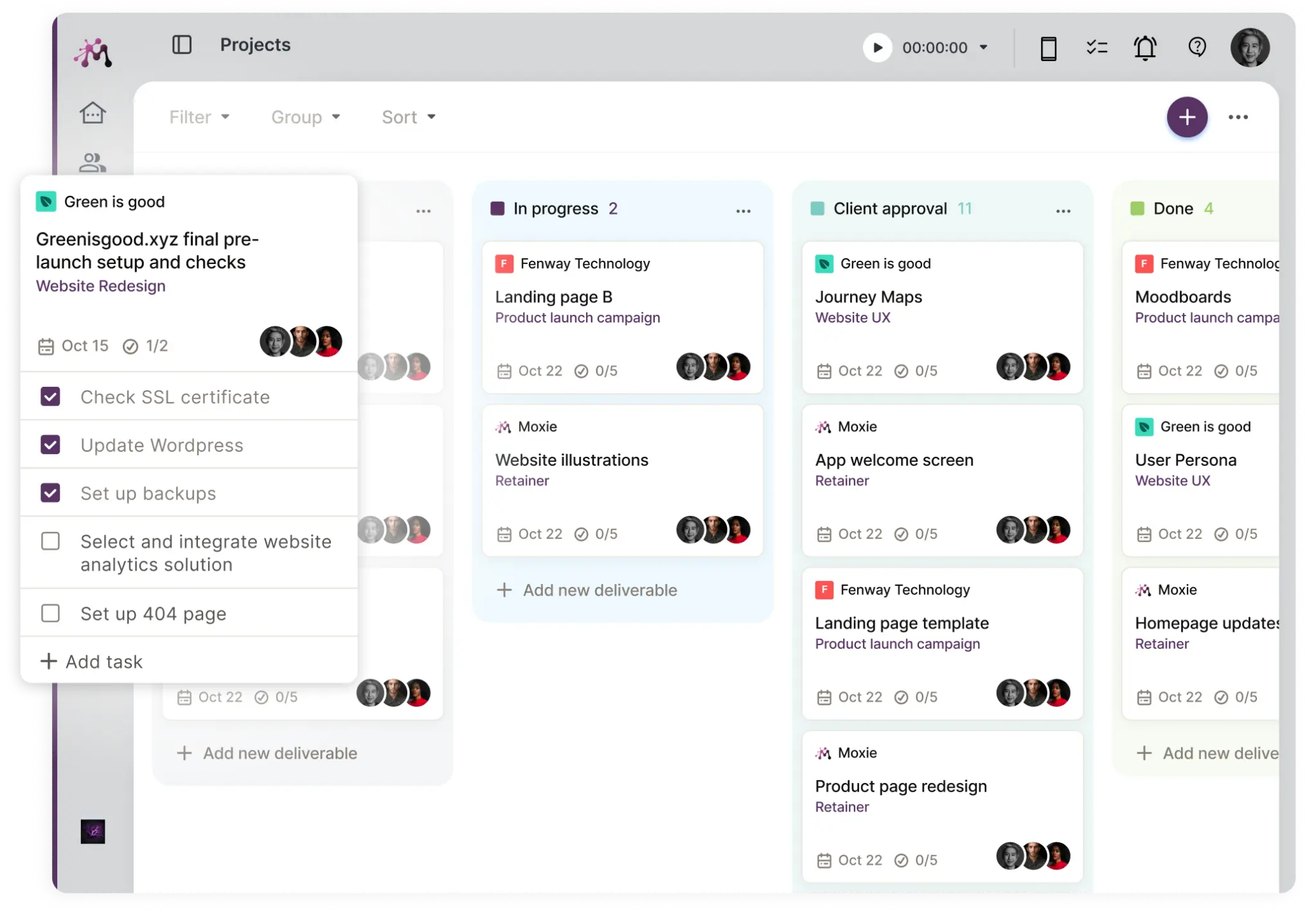 Moxie Project Kanban