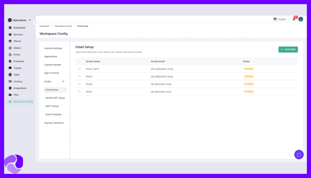 AgencyHandy Email Customization