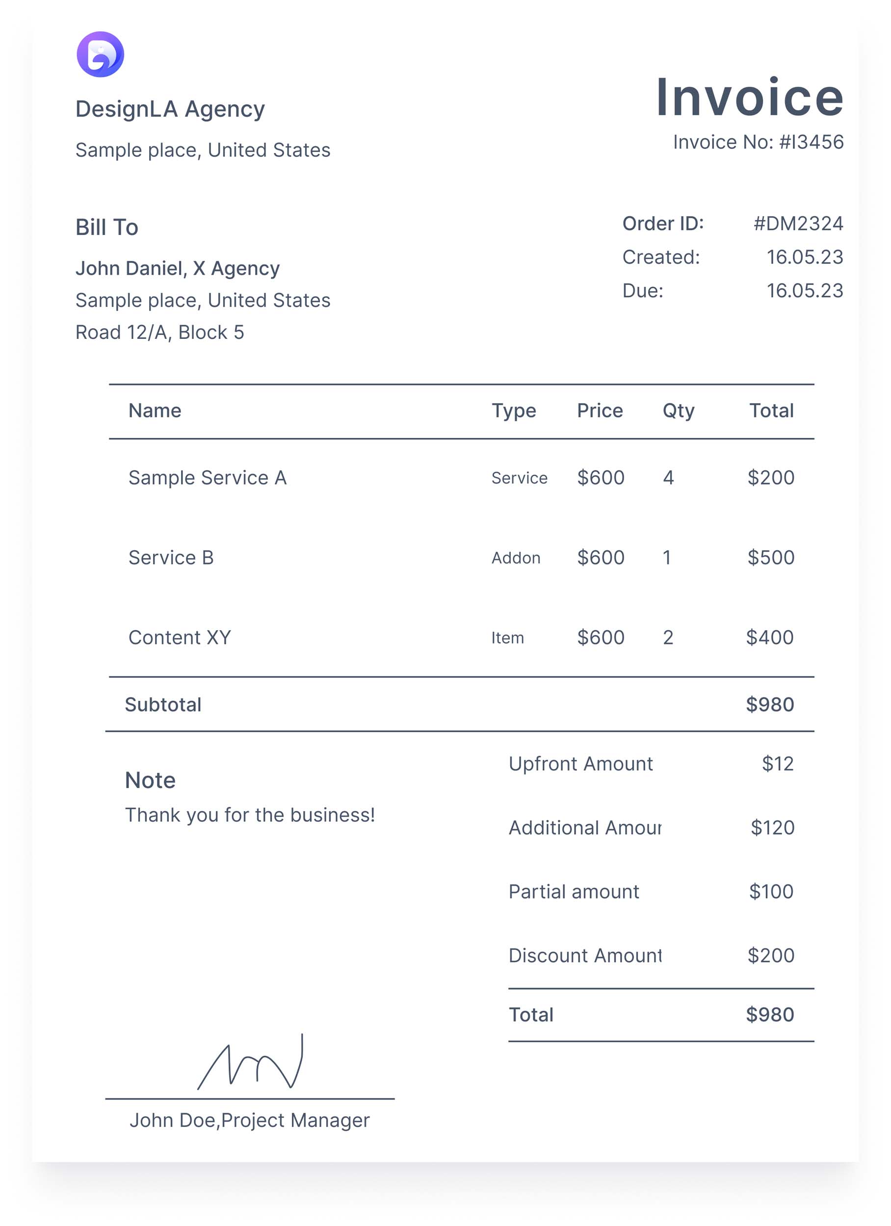 Agency Handy Payments & Invoice