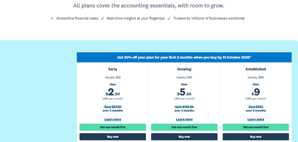 Xero Pricing