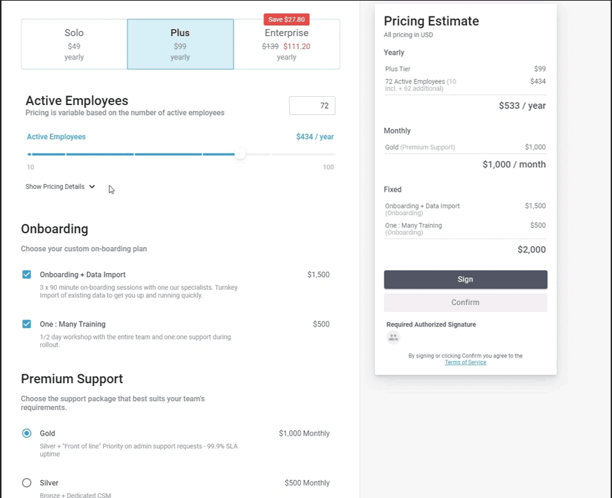FastSpring Interactive Quotes