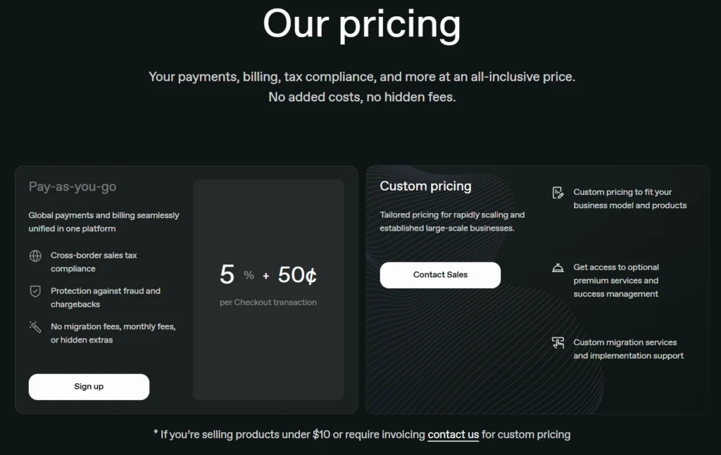 Paddle Pricing