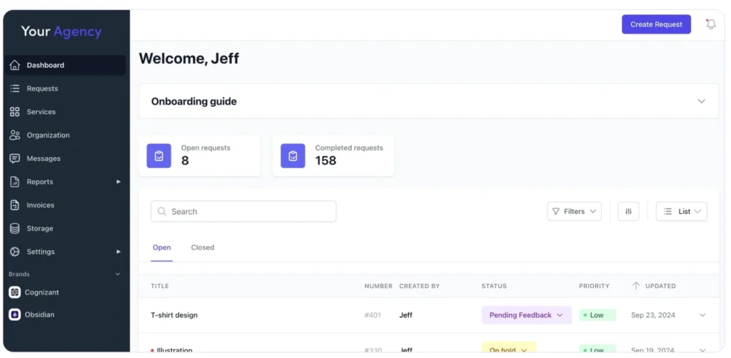 ManyRequests Client Portal