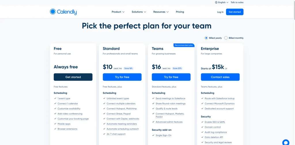 Calendly Pricing