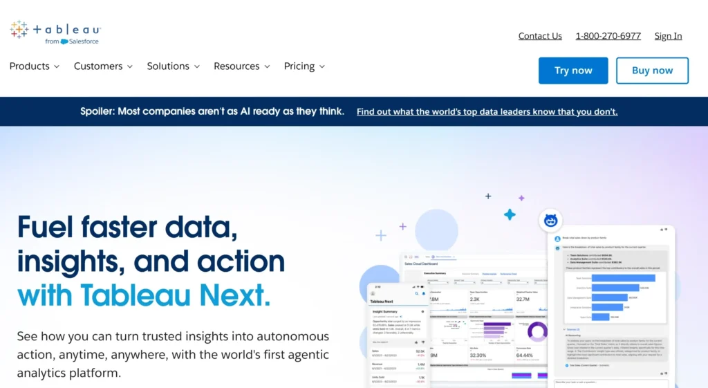 Tableau Home Page