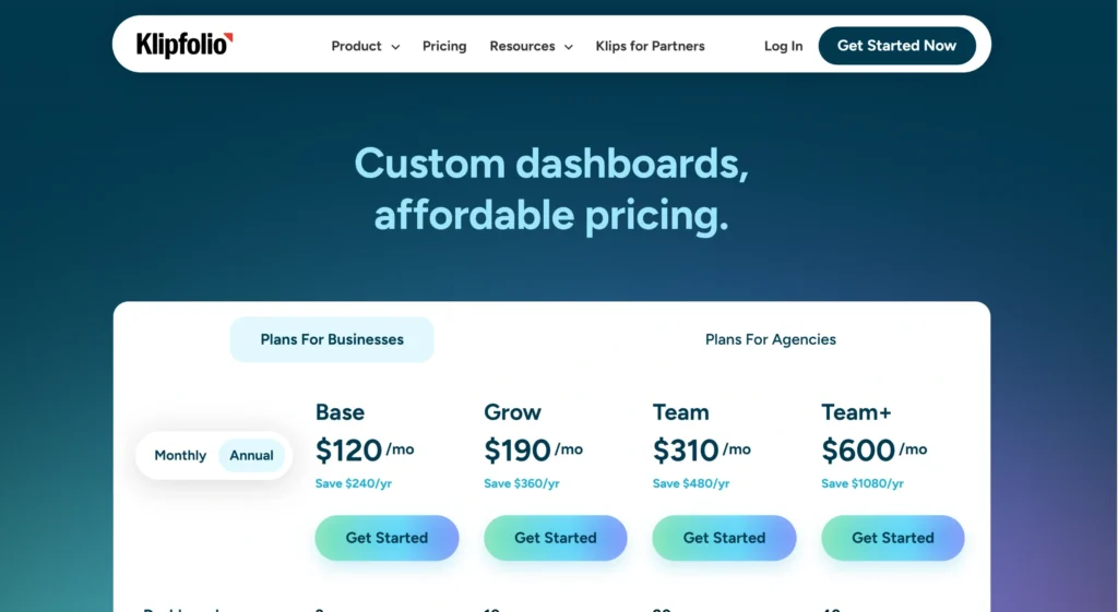 Klipfolio Pricing