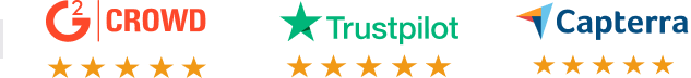 G2 Crowd, Trustpilot and Capterra ratings