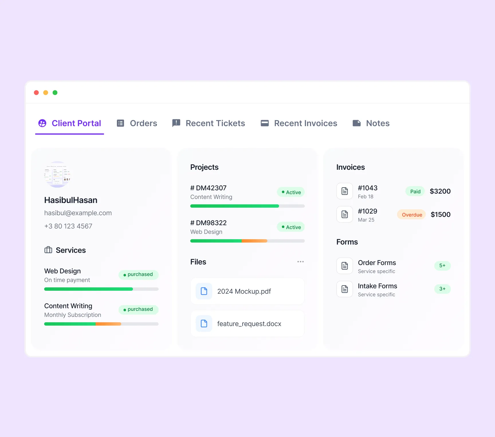 Personal Client Portal