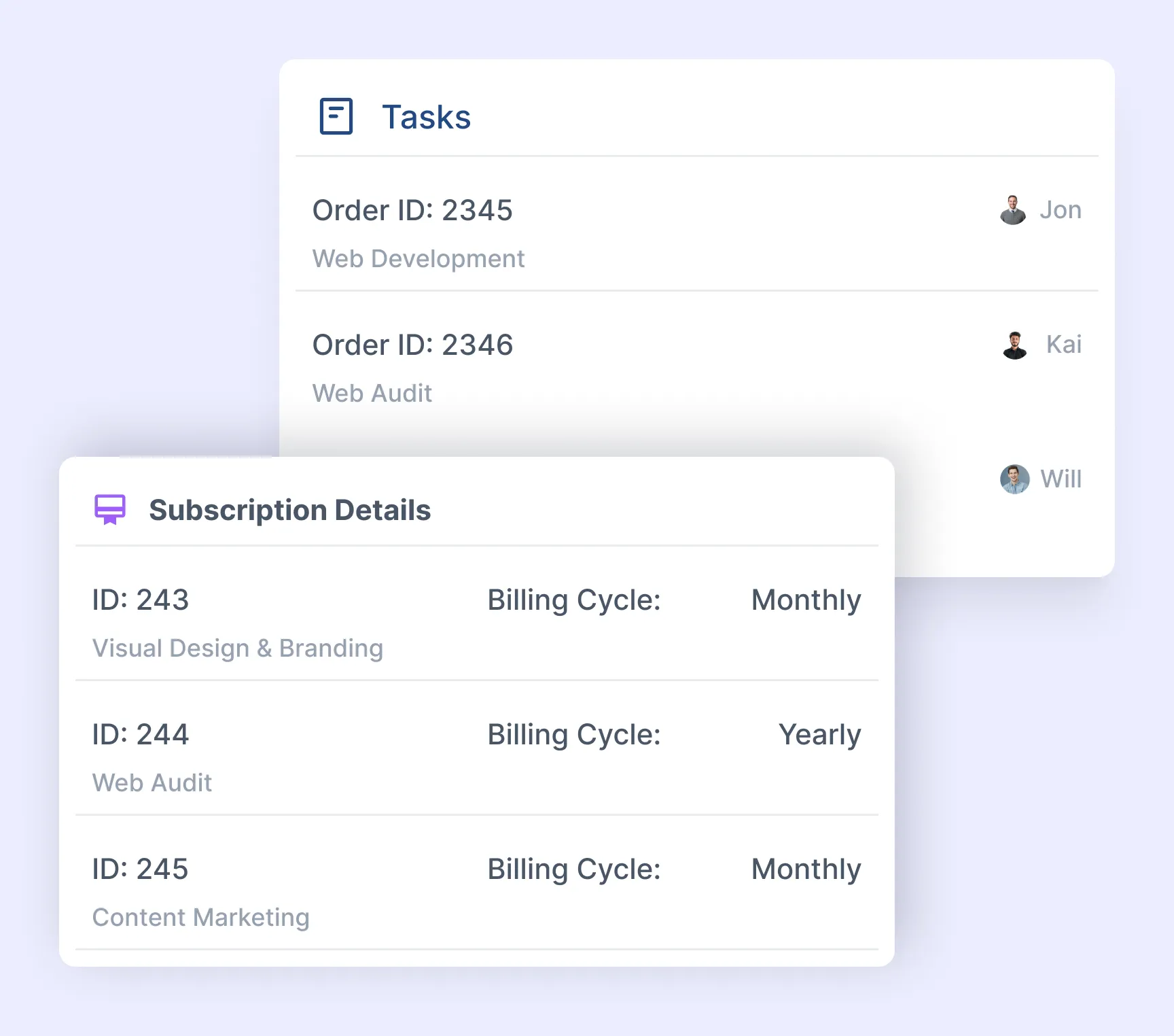 Default Tasks Subscription