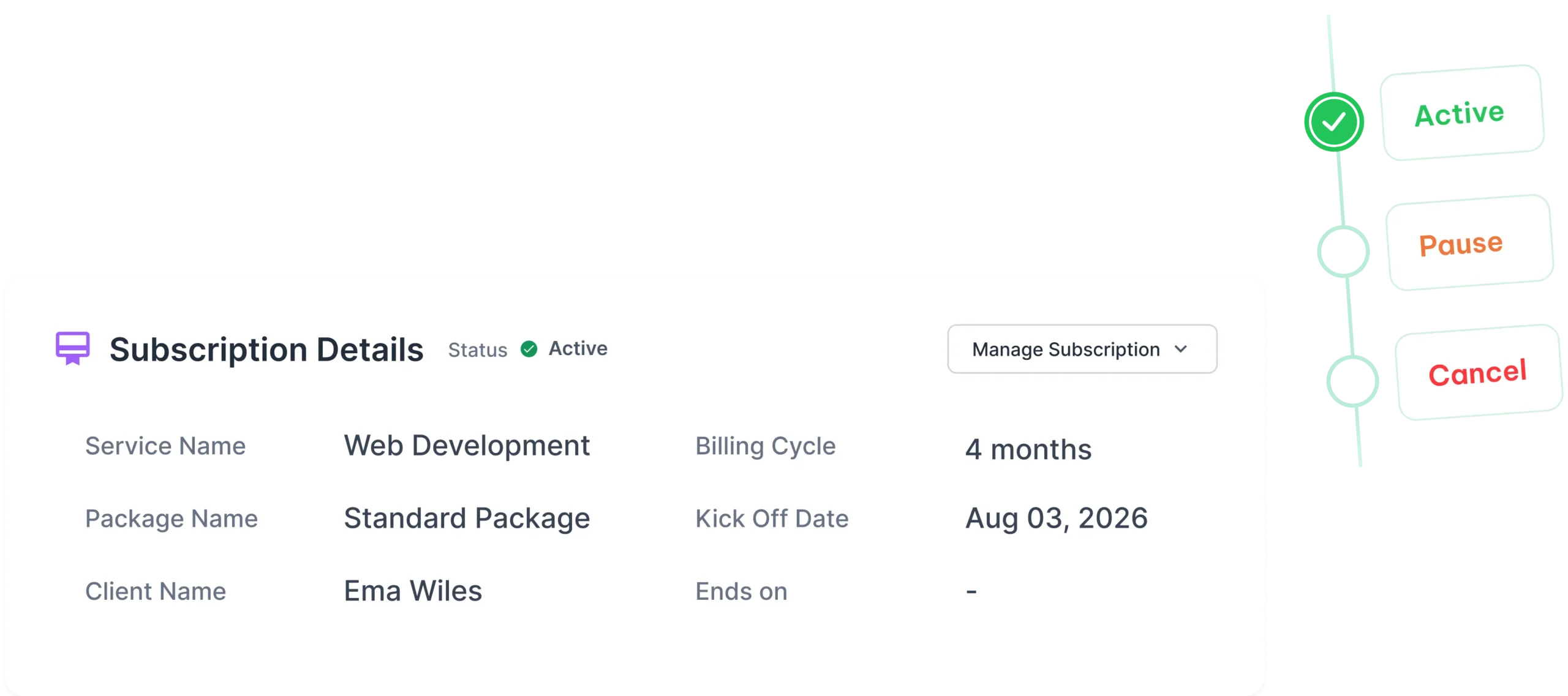 Pause Resume or Cancel Options