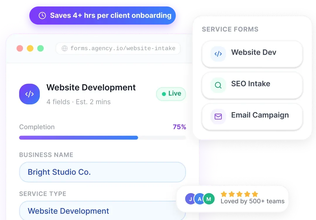 Custom Intake and Order Forms