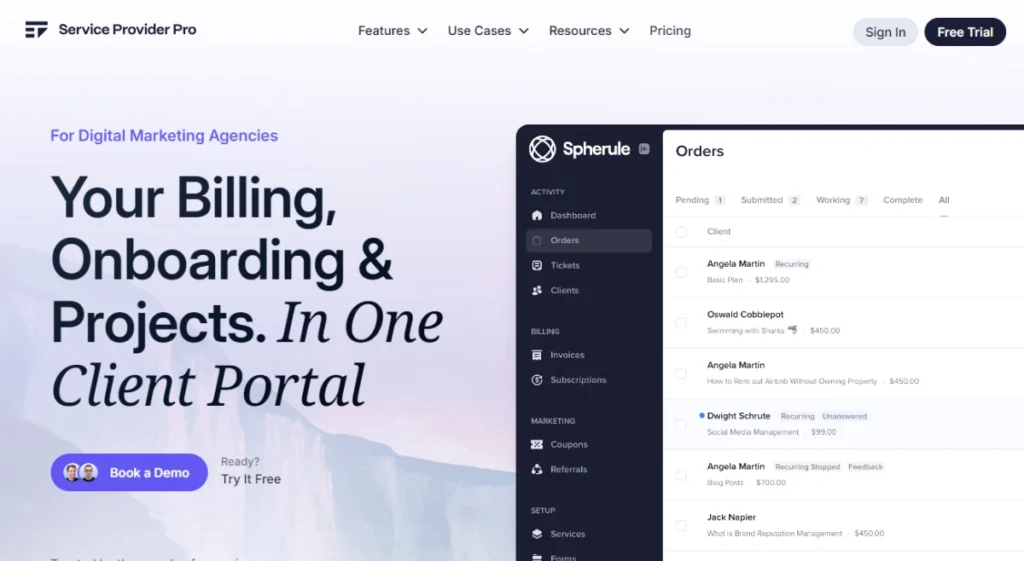 Wayfront (formerly Service Provider Pro) homepage