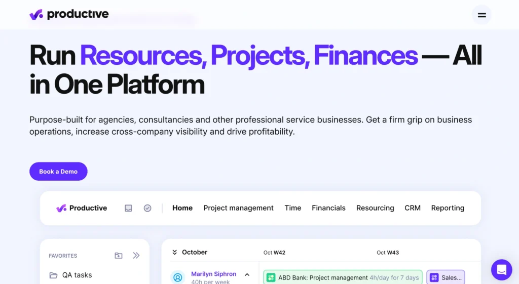 Productive.io homepage