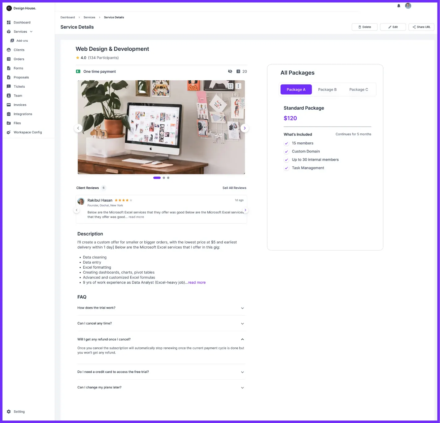 Multi-Package Service Catalog