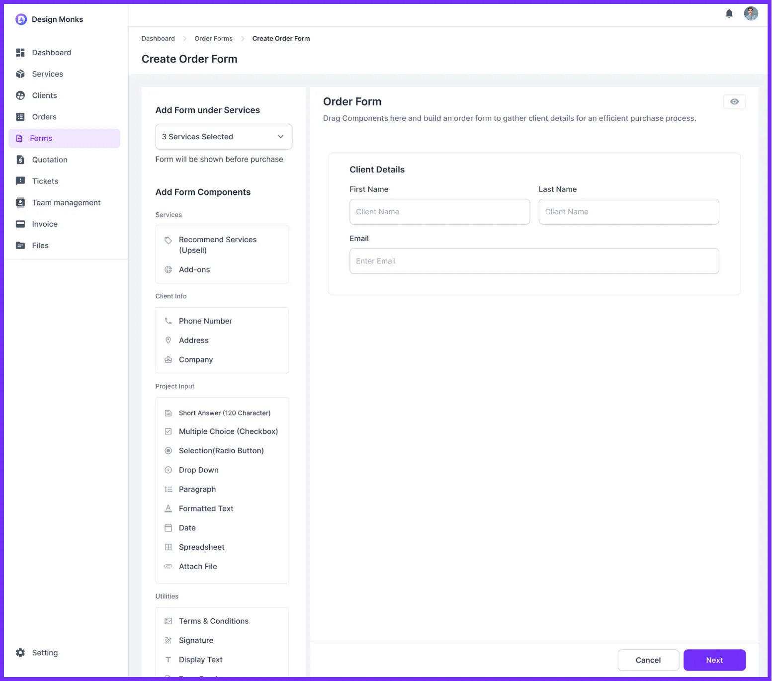 Agency Handy Order Form