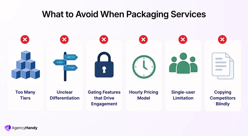 What to Avoid When Packaging Services