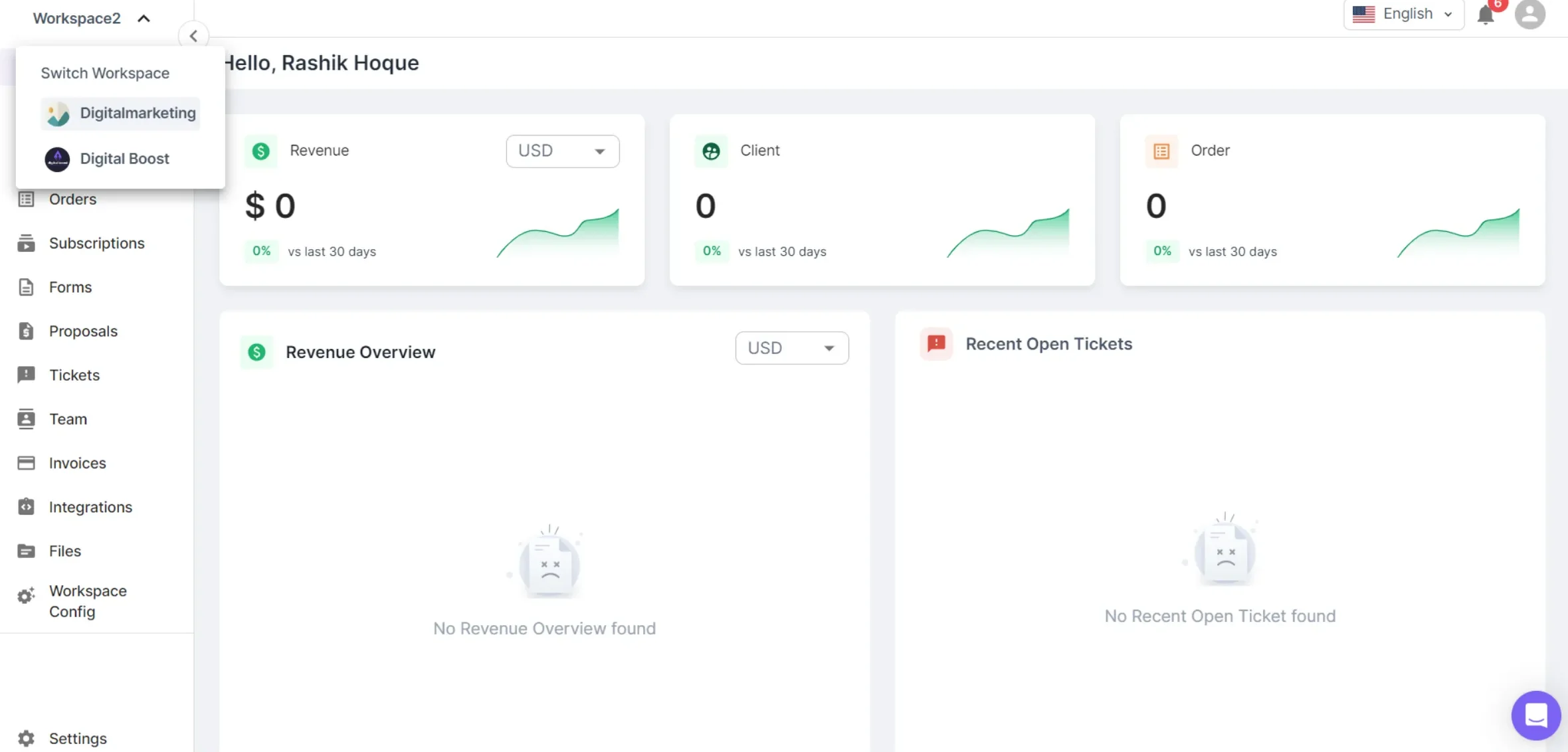 Multiple Workspaces