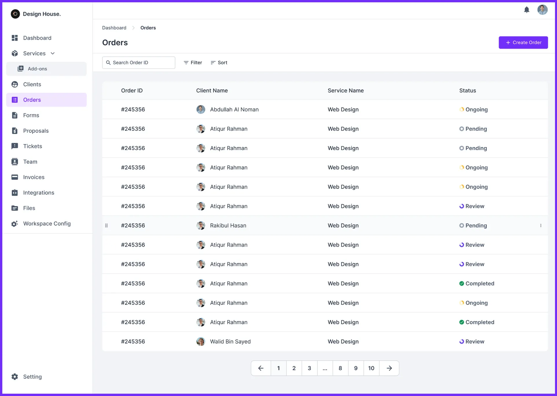 Agency Handy Order Management