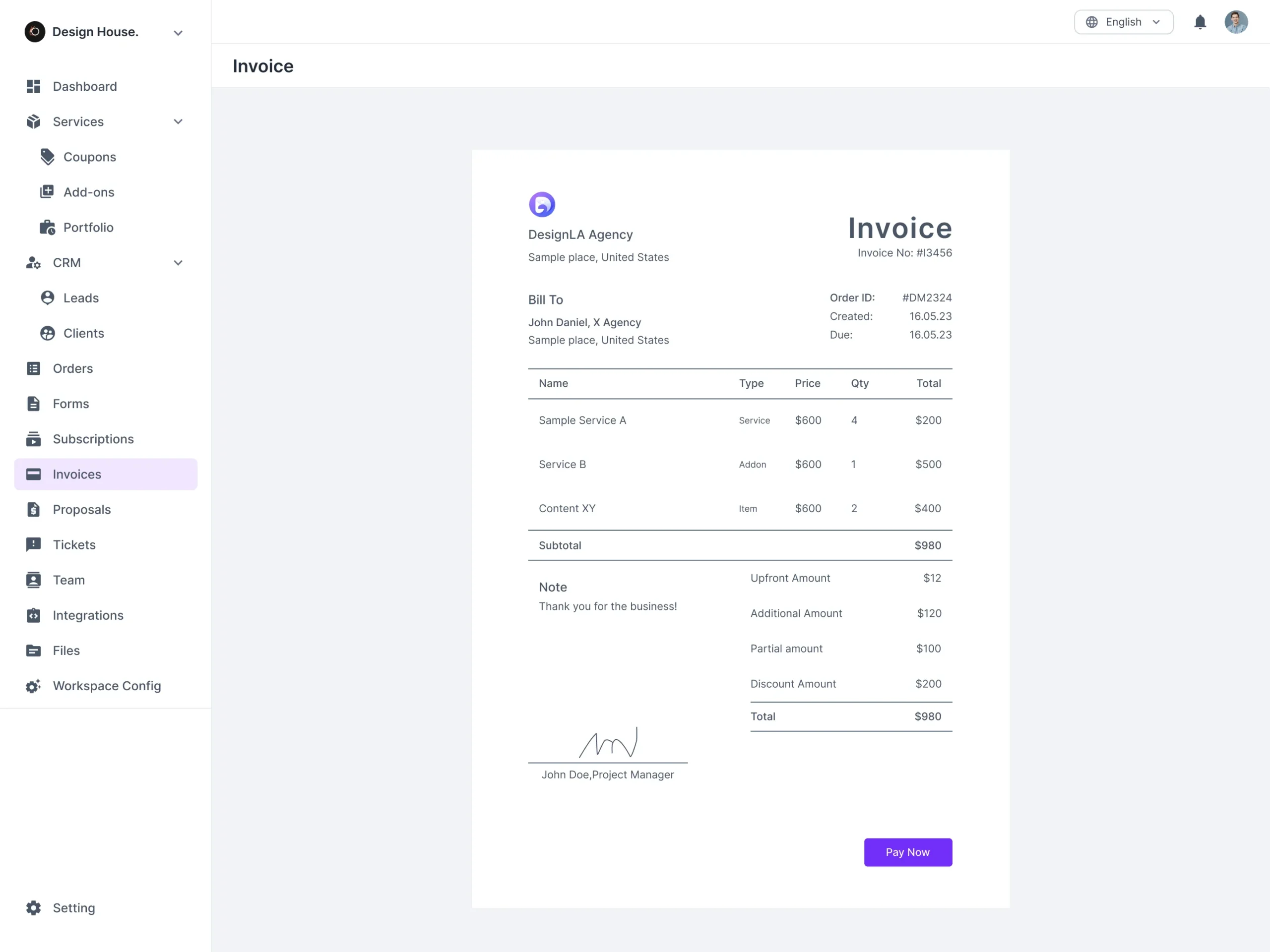 Invoicing and Billing