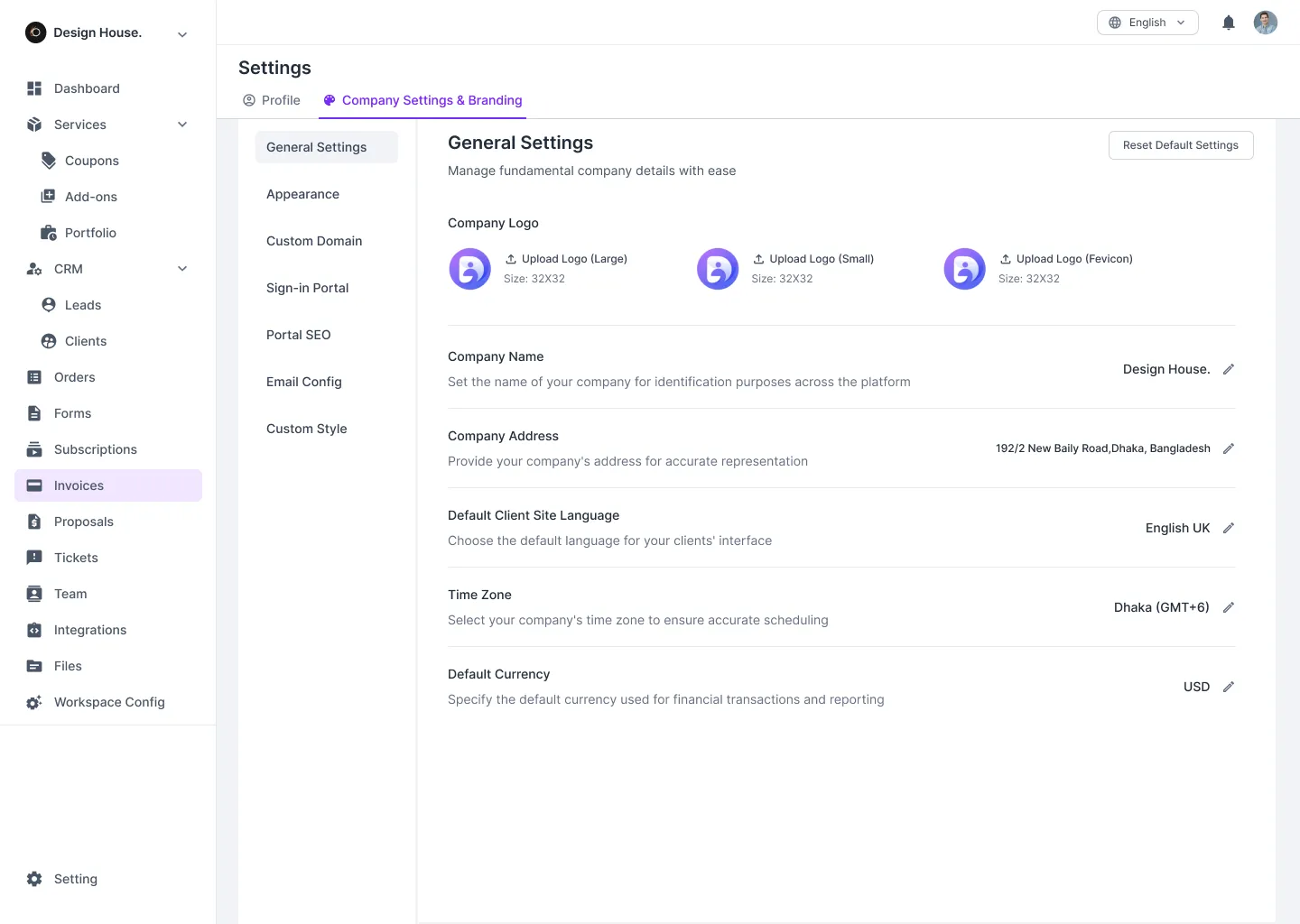 Agency Handy Workspace Configuration