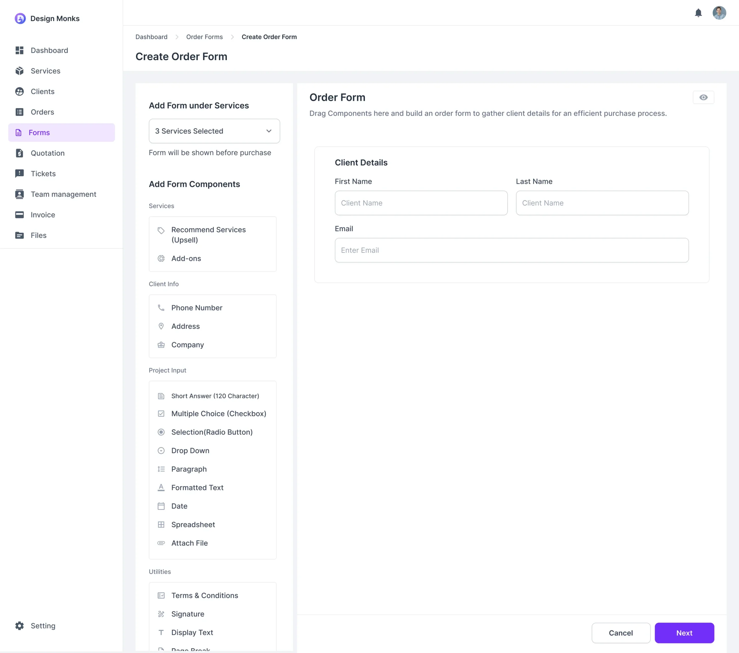 Agency Handy Order Form