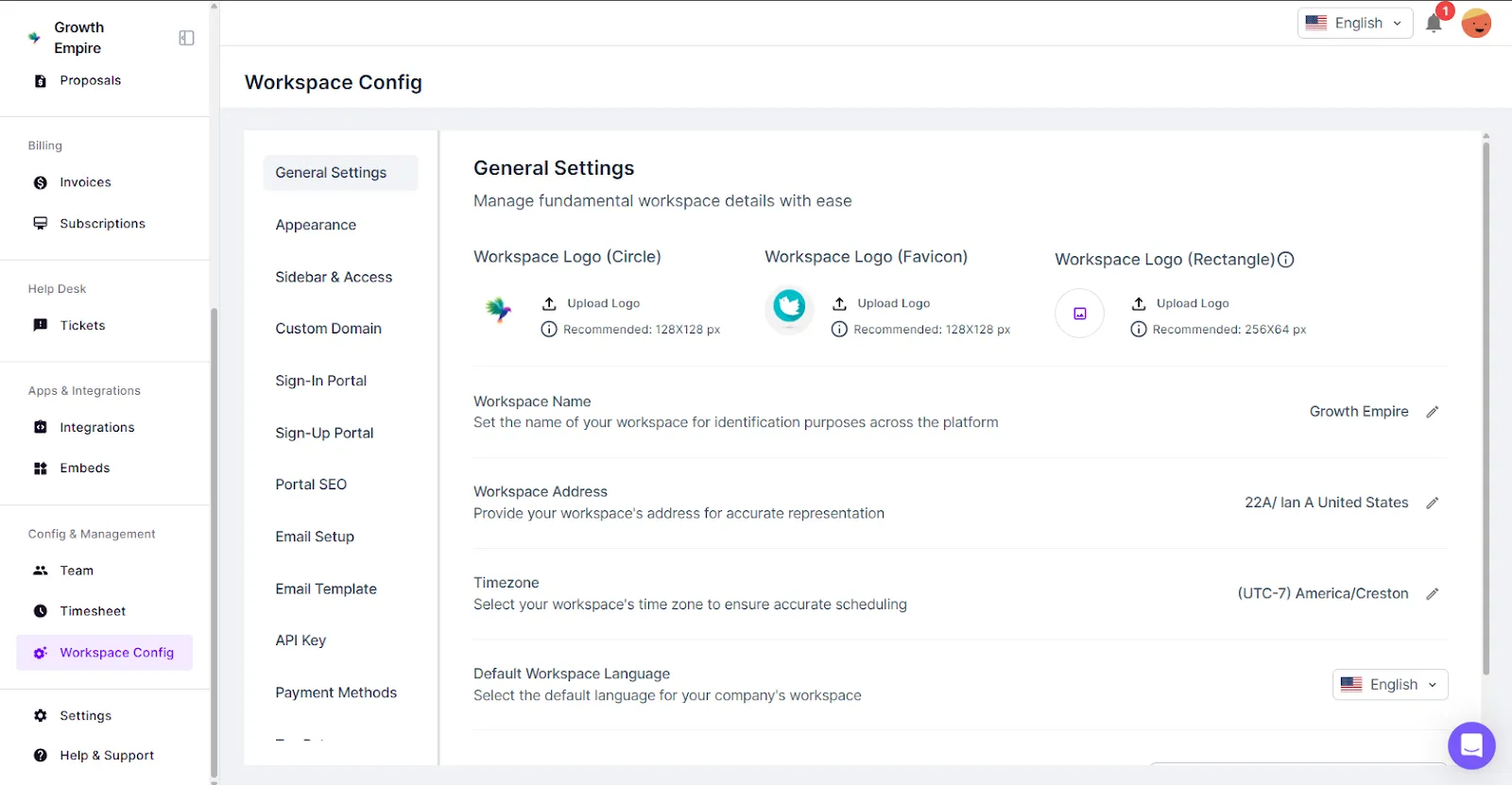 Agency Handy Workspace Config