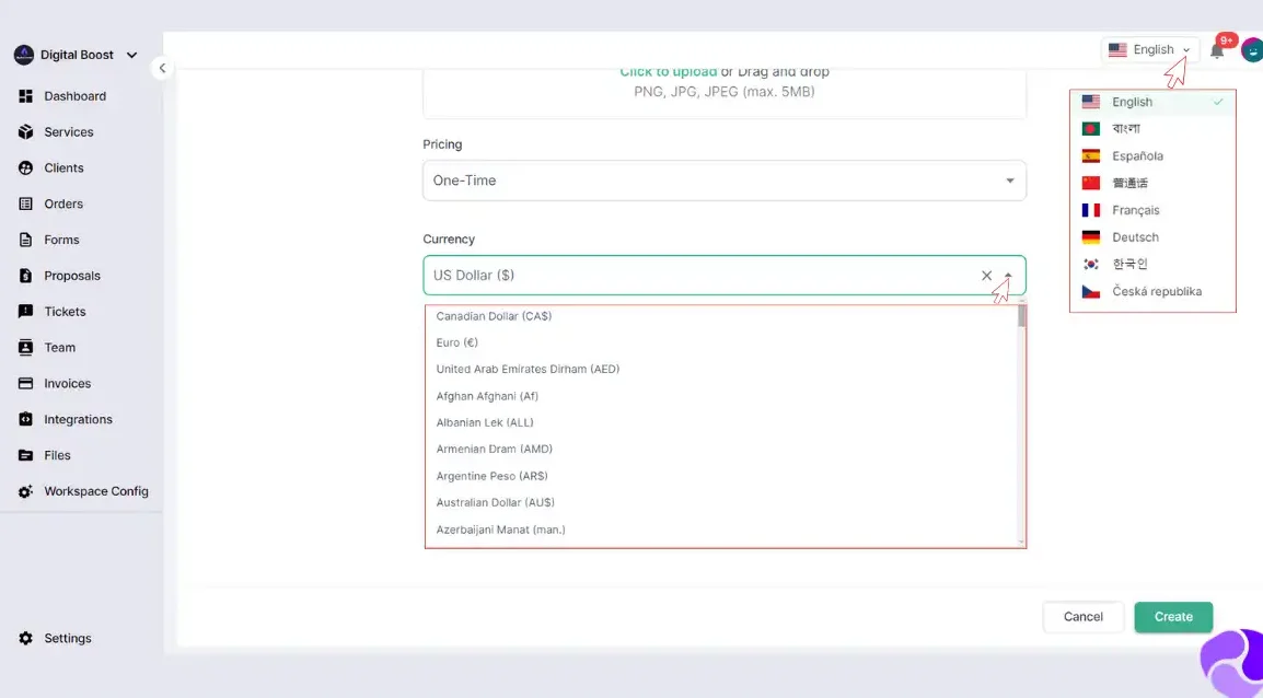 Agency Handy Multilingual and Multi-currency