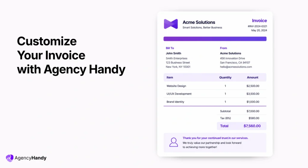 03 Customize Your Invoice with Agency Handy