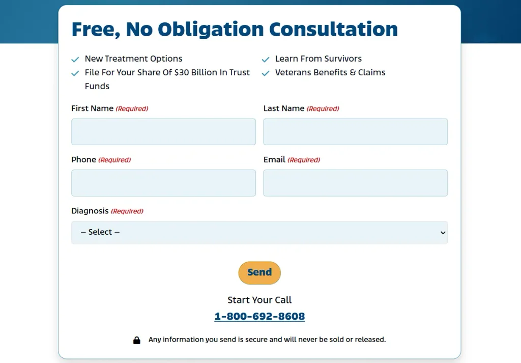 mesothelioma net Consultation page webform