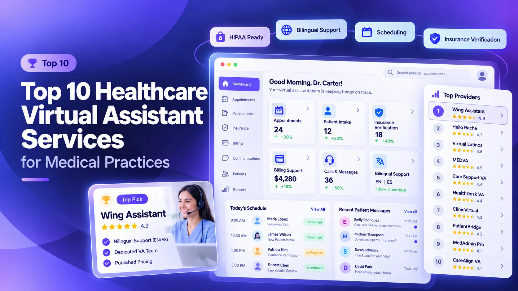 Healthcare Virtual Assistant Dashboard
